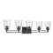Z-Lite Lyna Vanity, 5-Light, 38.75 In.W x 6.5 In.L x 9 In.H, Matte Black/Clear 823-5V-MB - alternate 3